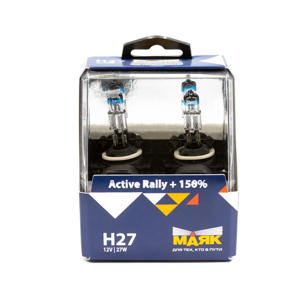 Лампа 12V H27 27W +150% PGJ13 Маяк Active Rally 2 шт. DUOBOX 72727/2AR+150