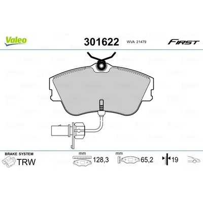 Колодки VW TRANSPORTER VOLKSWAGEN Transporter (F70) (9/1990>5/1996) , Transporter (F7D) (1