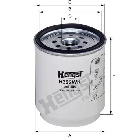 Фильтр топливный HENGST H392WK