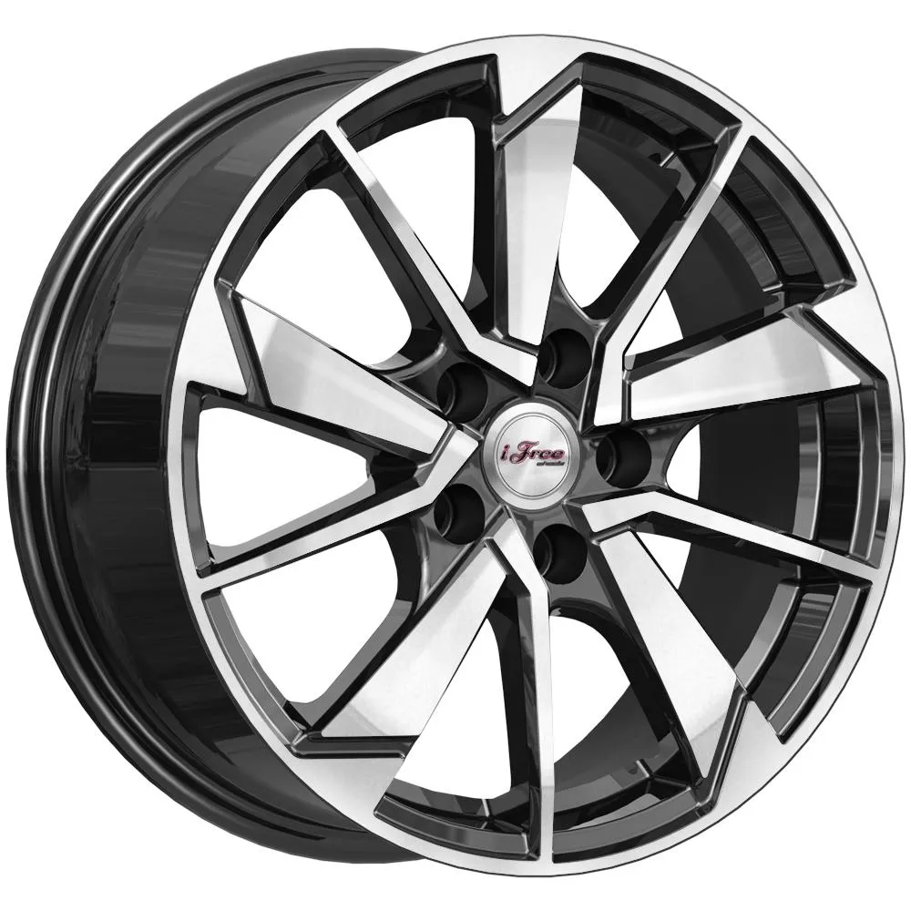 Диск литой R16 6.5J 5x108/60.1 ET33 IFREE Зиплайн Блэк Джек 736800