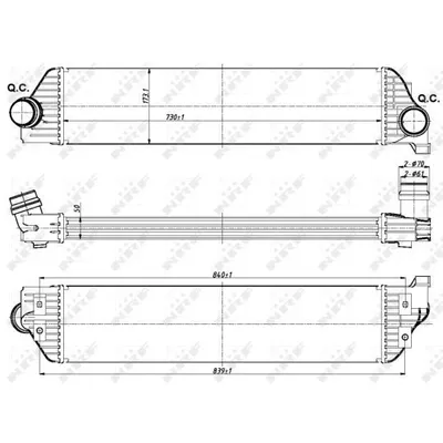 Интеркулер RENAULT MASTER III 2010> 2.3DCi NRF 30358