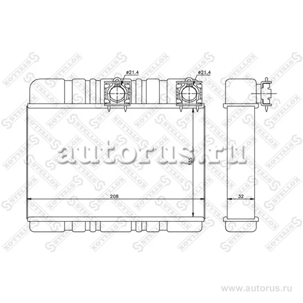 Радиатор печки BMW E46 1.6-3.0D 98> STELLOX 10-35081-SX