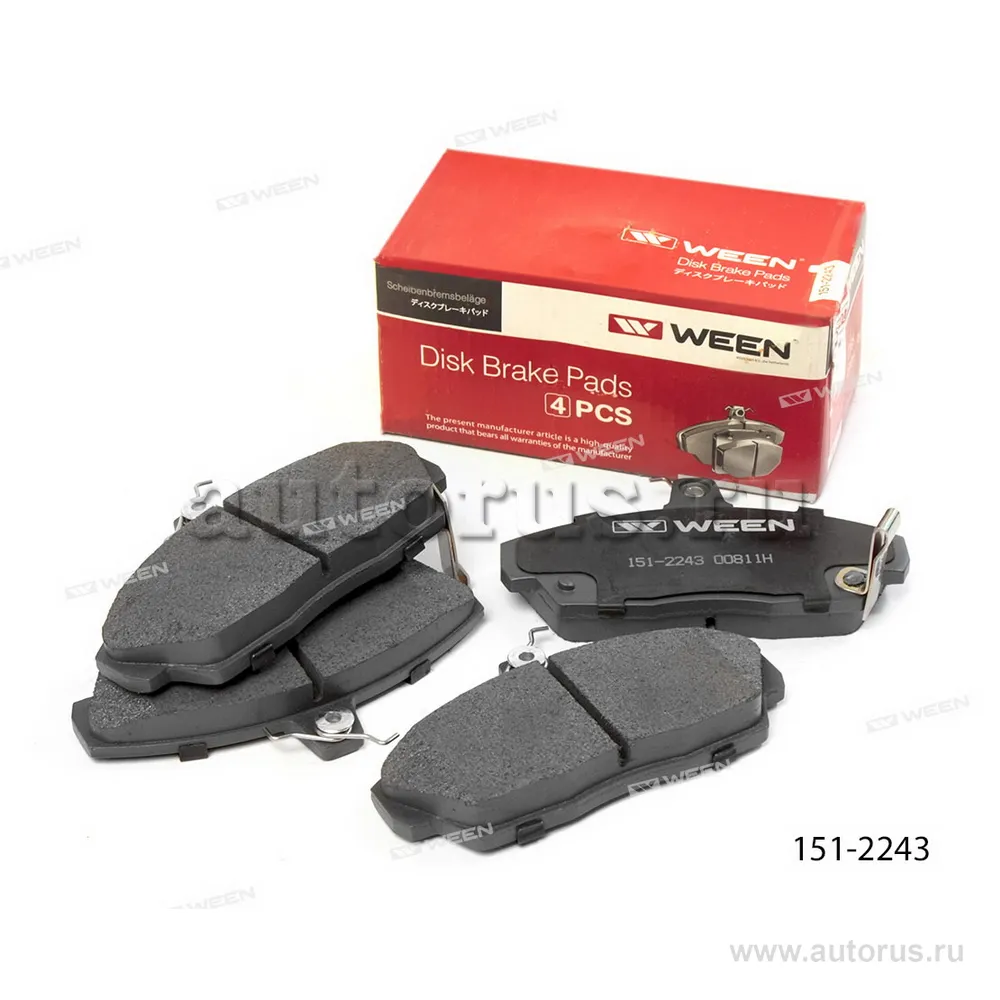 Тормозные колодки дисковые передние HONDA Civic (EU, EP) WEEN 151-2243