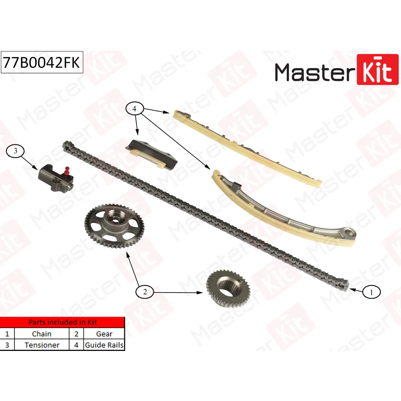 Комплект цепи ГРМ HONDA:ACCORD 2.4 VTI-E 5AT K20Z4/K20A4 07-