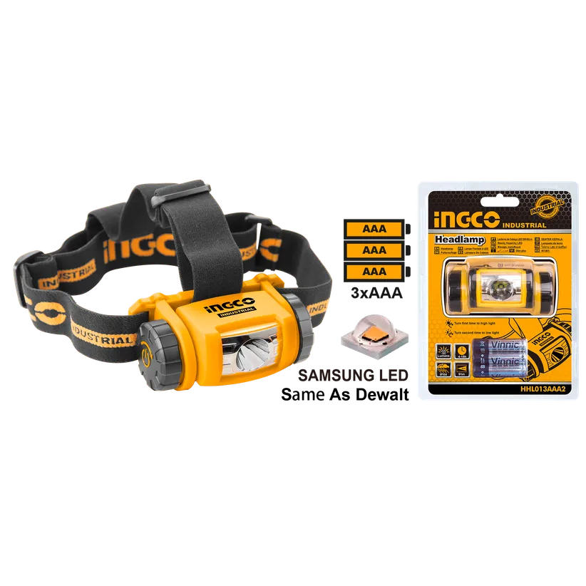 Налобный фонарь INGCO HHL013AAA2 INDUSTRIAL INGCO HHL013AAA2