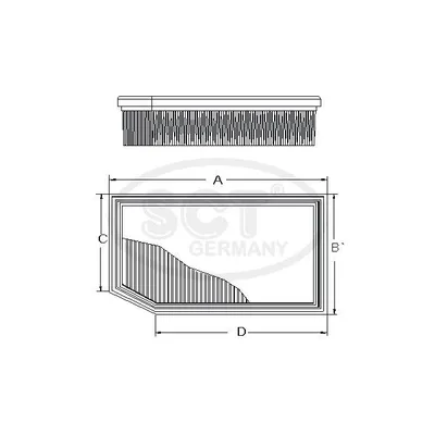 Фильтр воздушный SCT SB2386
