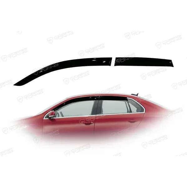 Дефлектора на окна VW Jetta V Sd 2005/Sagitar 2006-2012EuroStandard деф.окон Cobra Tuning VE20805