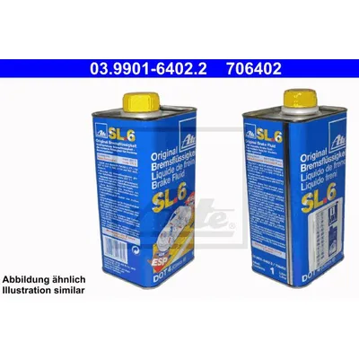 Жидкость тормозная ATE SL 6 DOT4 1 л 03.9901-6402.2