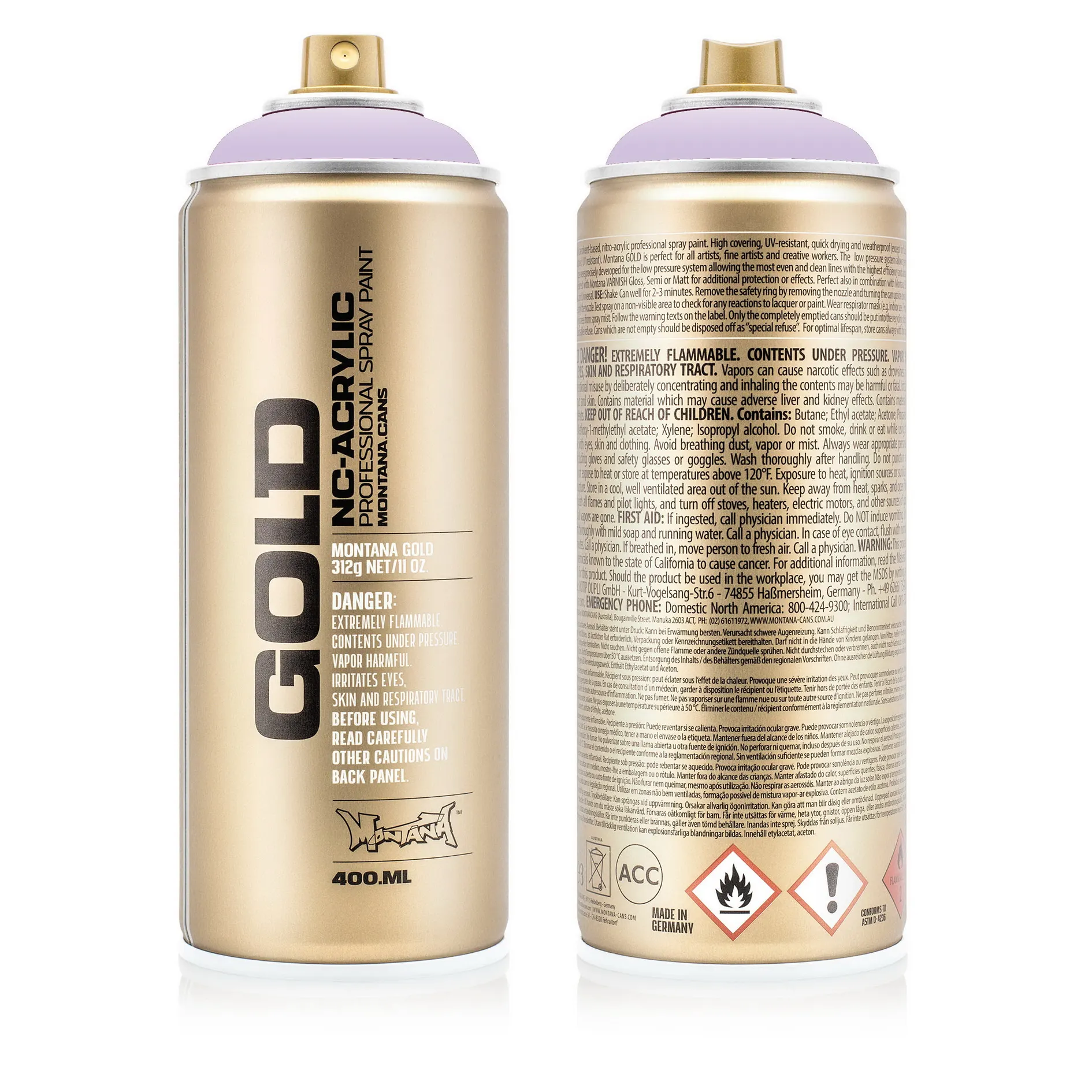 Краска GOLD бело-лиловая MONTANA CANS G4100