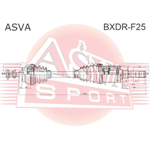 Приводной вал ASVA BXDRF25