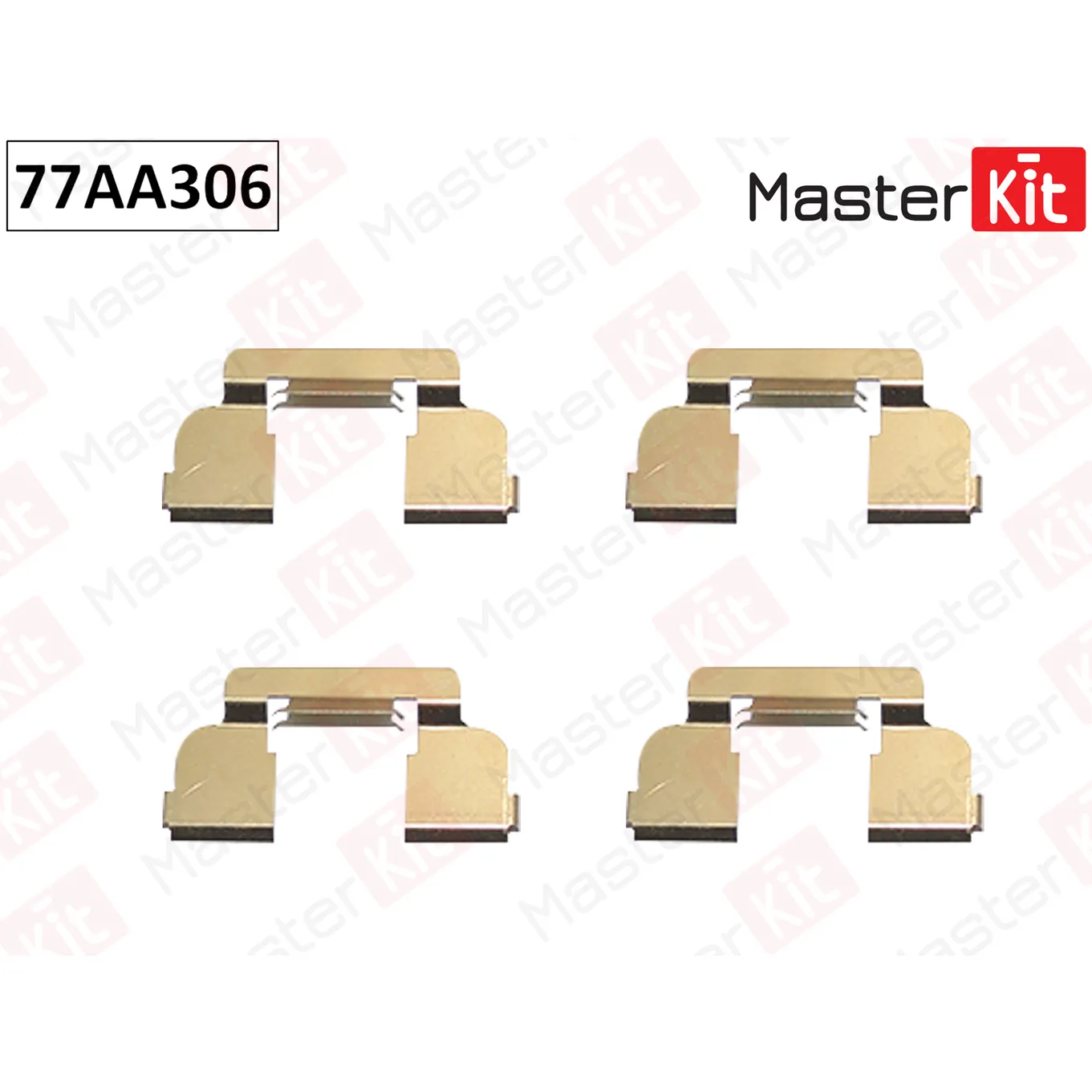 Комплект установочный тормозных колодок Renault LOGAN (LS ) 2004 - MASTERKIT 77AA306
