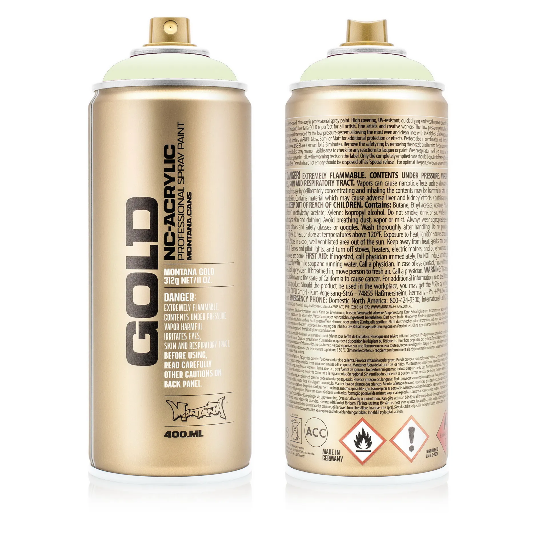 Краска GOLD светло-липовая MONTANA CANS G6000