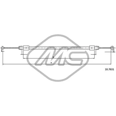 Трос ручника VW TOUAREG ALL ANT.-FRONT Metalcaucho 83754