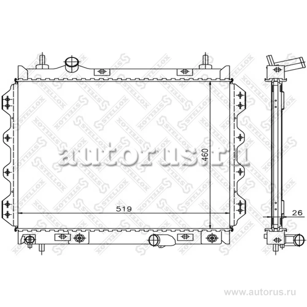 Радиатор системы охлаждения АКПП Chrysler PT Cruiser 2.0-2.4i 16V STELLOX 10-25621-SX
