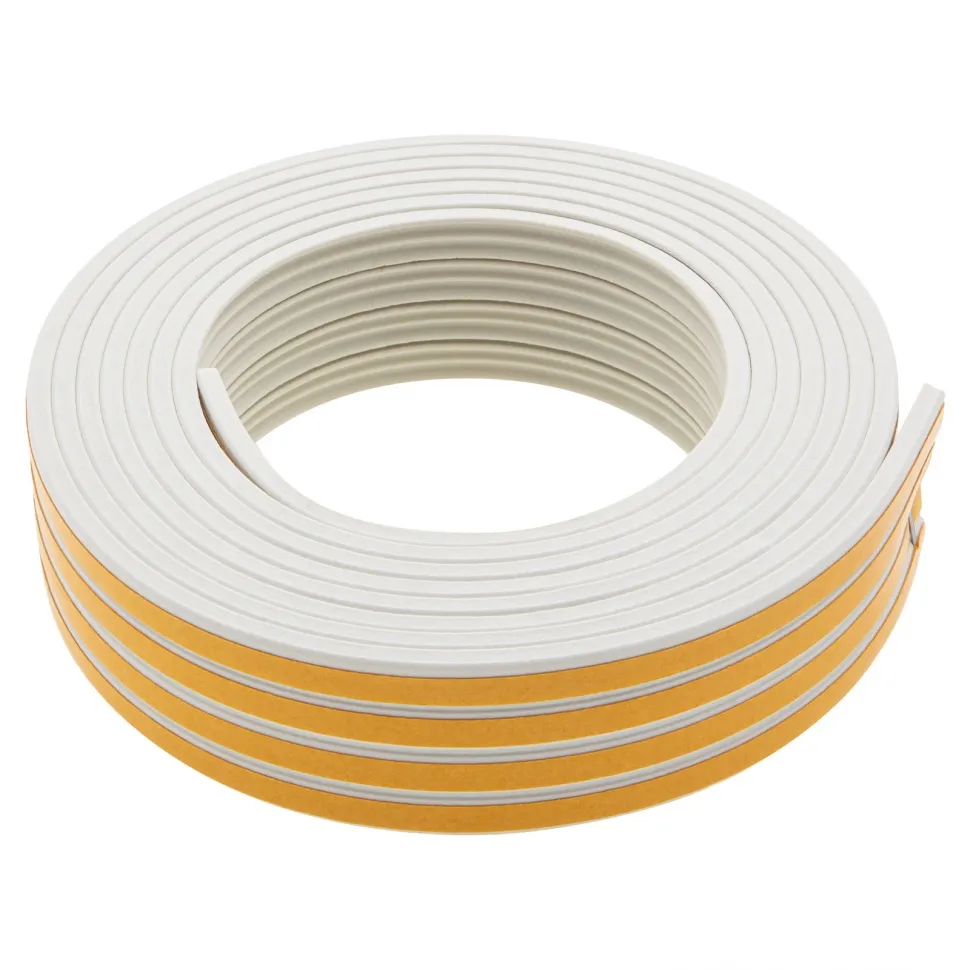 Уплотнитель резиновый, 12 м, профиль E, белый СИБРТЕХ 88911