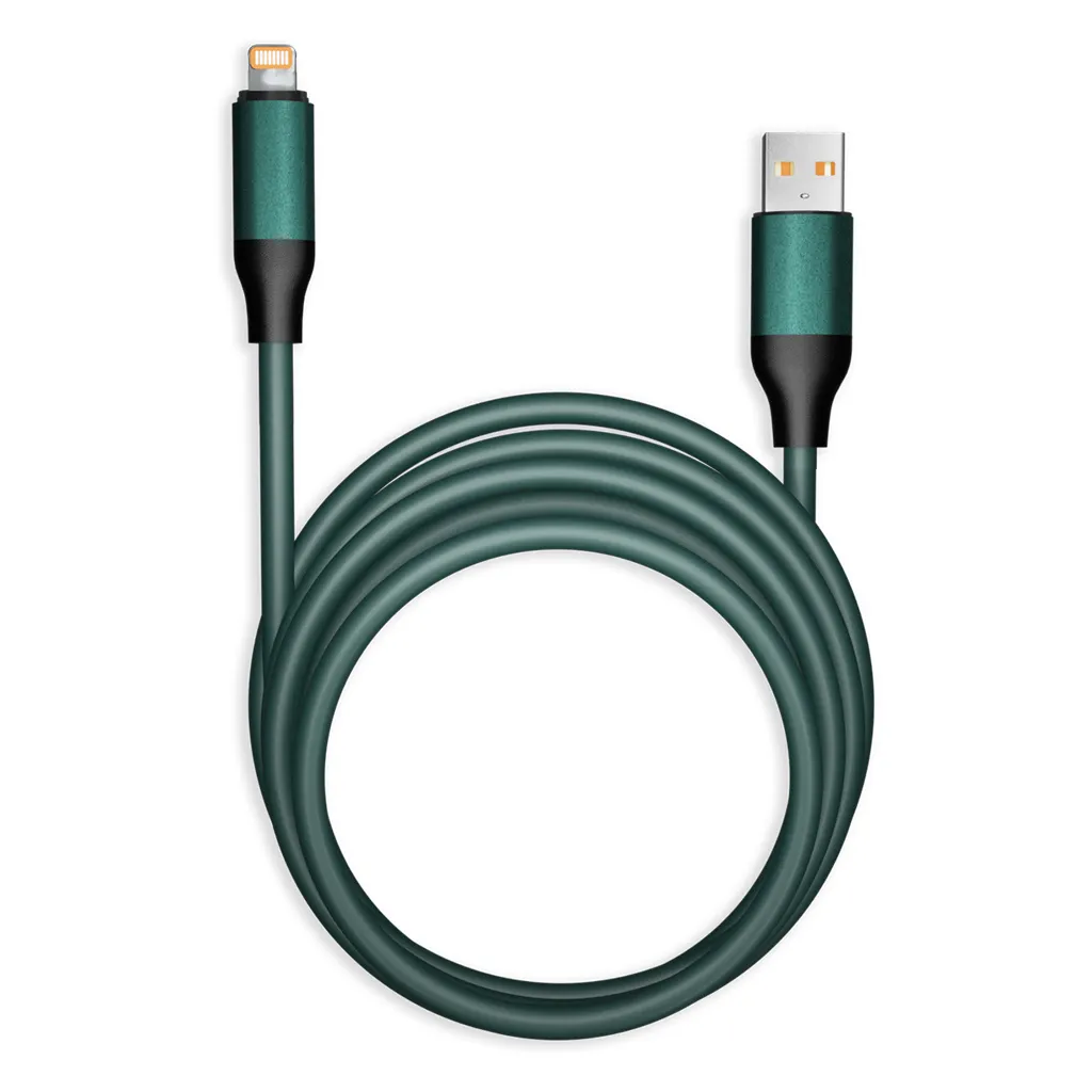 Кабель для зарядки и передачи, супертолстый BOLD LIGHTNING мятный, 3а, TPE, 1 м, SMARTBUY IK-512BOLD-MINT