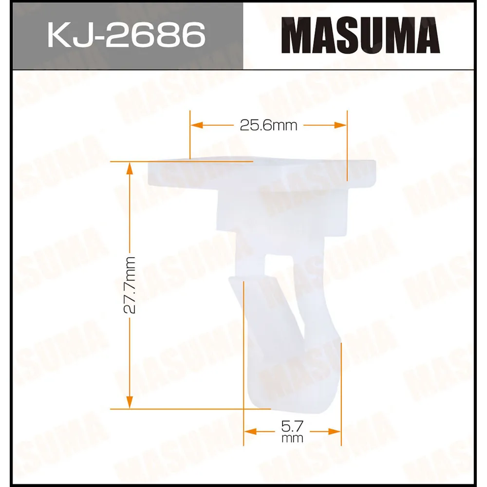 Клипса автомобильная уп.50 MASUMA KJ-2686