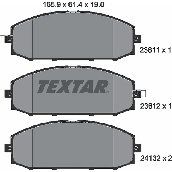 Колодки тормозные передние TEXTAR 2361101