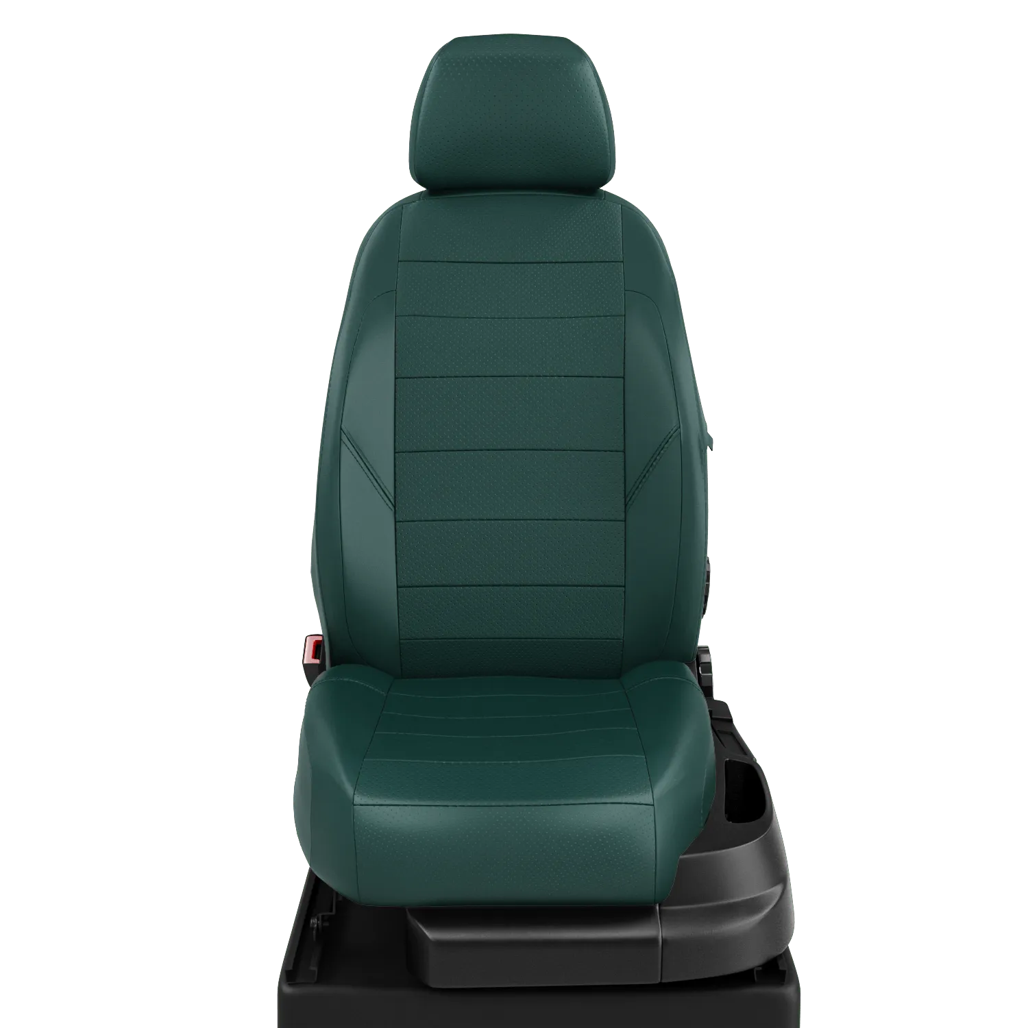 Чехлы на сиденья Citroen C4 2018-2020 компактвен Середина: экокожа зеленая с перфорацией. Боковины: зеленая экокожа. Спинка: зеленая экокожа Автолидер CI04-0112-EC35