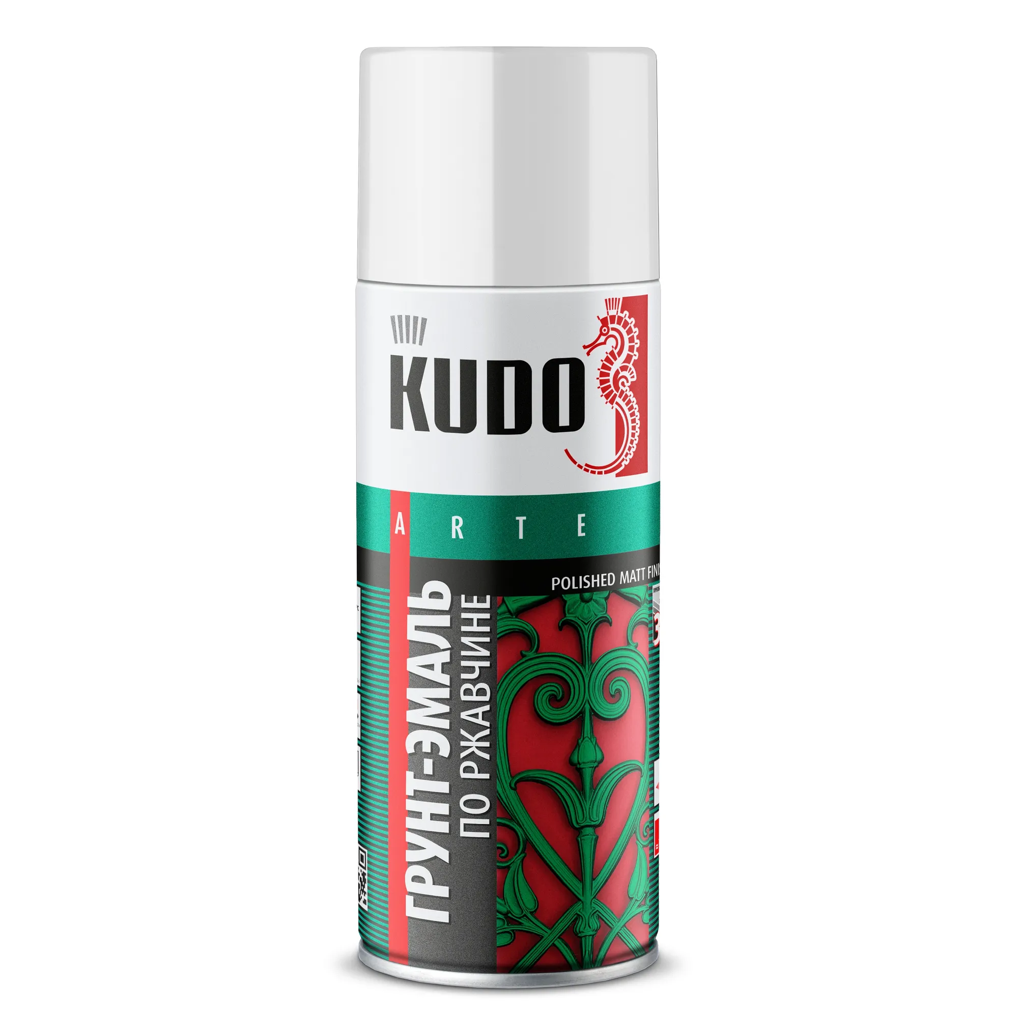 Грунт эмаль по ржавчине белая 520 мл KUDO KU-319003