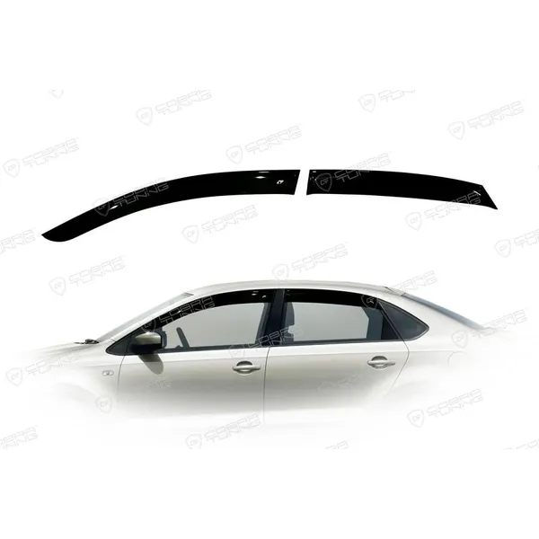 Дефлектора на окна VW Polo V Sd 2010EuroStandard деф.окон Cobra Tuning VE23010