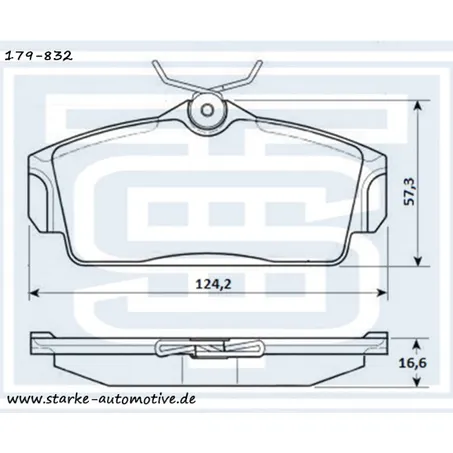 Колодки тормозные перед. NISSAN ALMERA II (N16) / PRIMERA (P11) STARKE 179-832