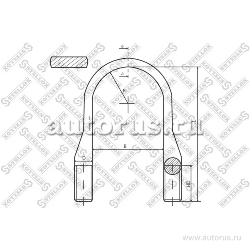 Стремянка MB BM 625 u101xM24x1.5x430-U STELLOX 8464242_SX