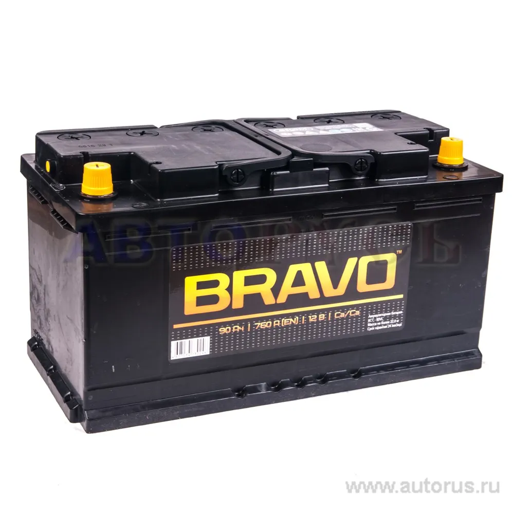 Аккумулятор AKOM BRAVO 90 А/ч прямая L+ EN 760A, 353x175x190 6CT-90.1 BRAVO