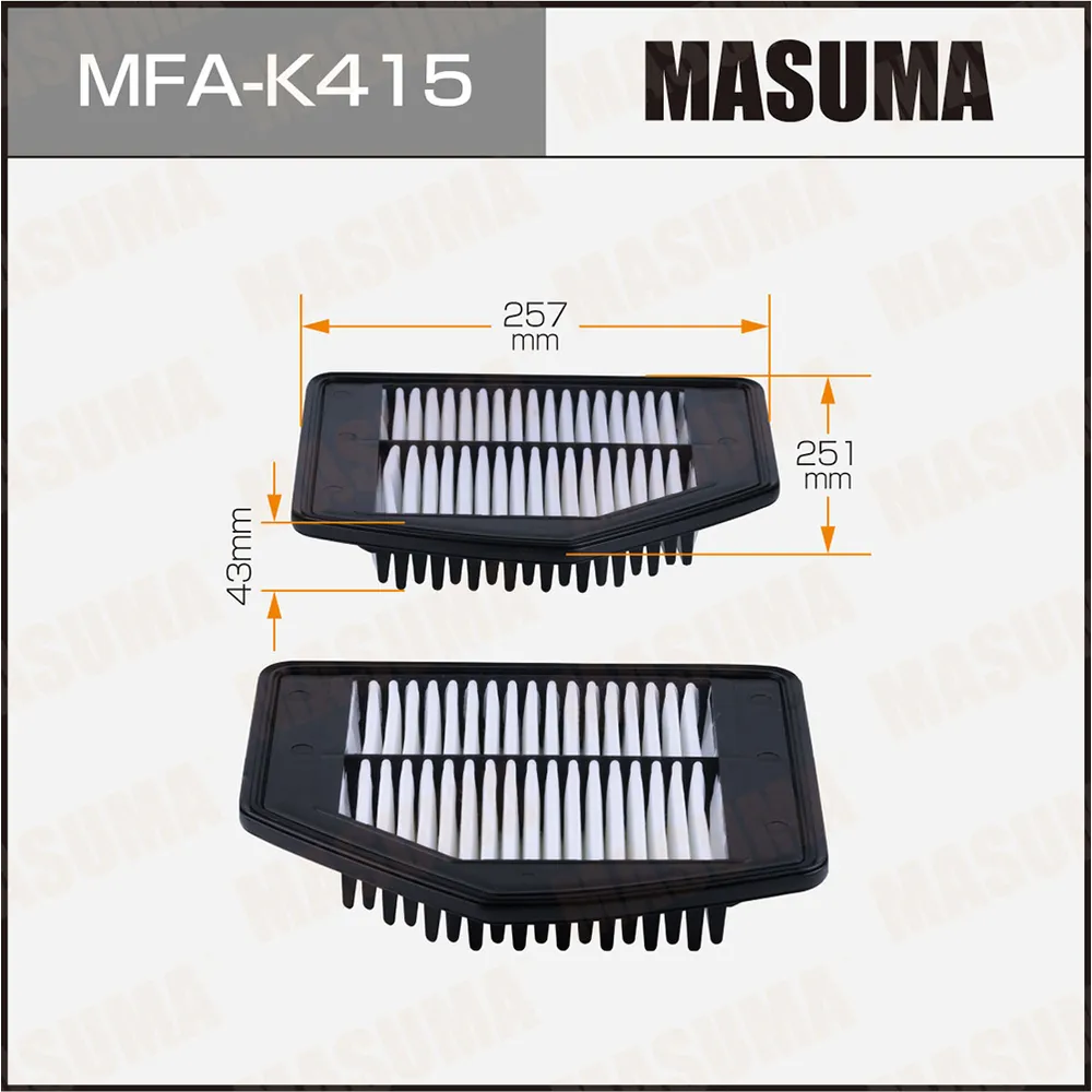 Воздушный фильтр MASUMA KIA K900, HYUNDAI G80 16- MASUMA MFAK415