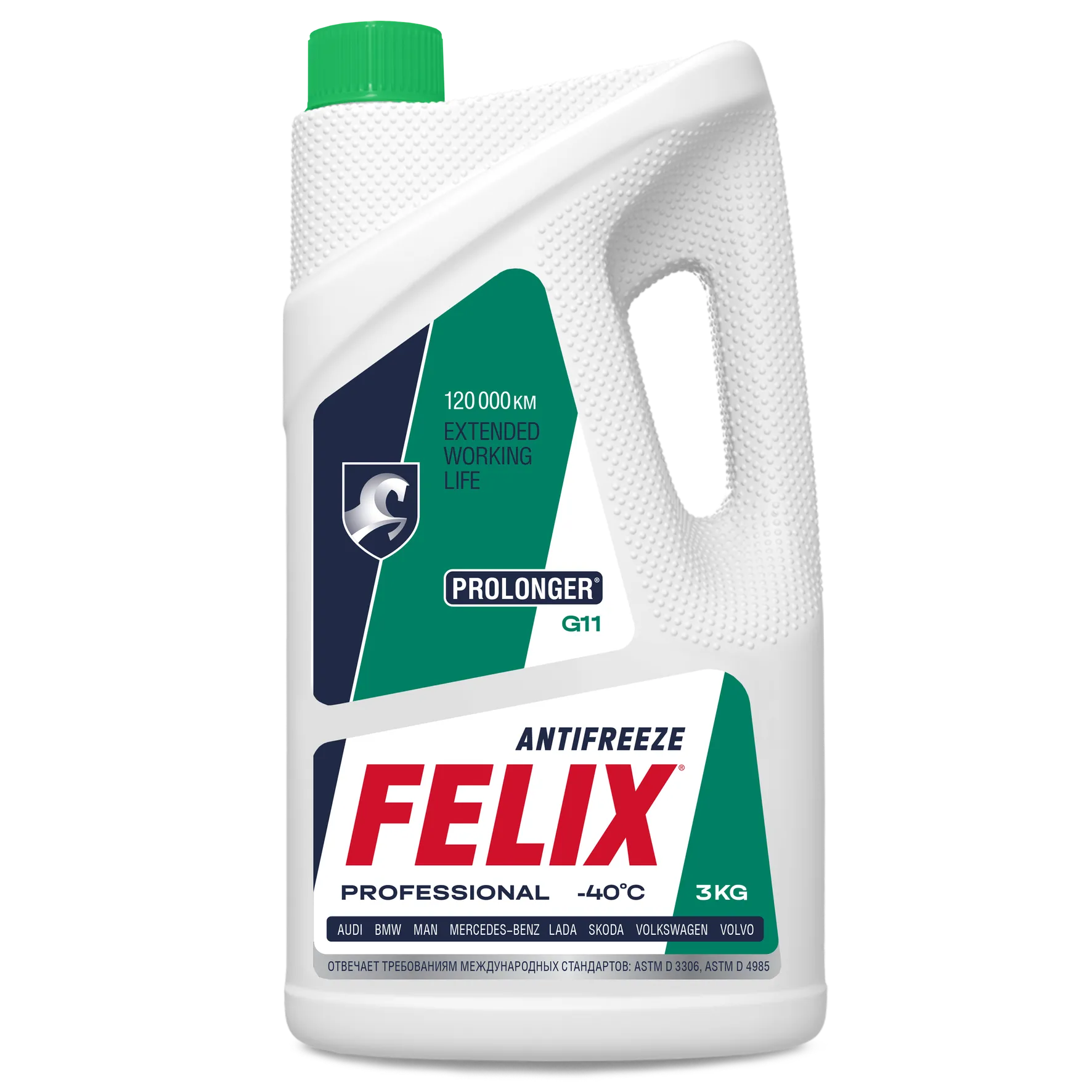 Антифриз Felix PROLONGER G11 готовый -40C зеленый 3 кг 430206327