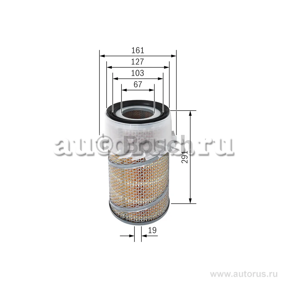 Фильтр воздушный Hyundai Galloper 98, Mitsubishi L300 2.3D 2.5TD 86 BOSCH 1 457 429 933
