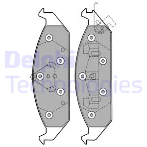 Колодки дисковые п. chrysler stratus dodge stratus all 95-01 Chrysler Cirrus 1995-2000 Dodge Stratus 1995-2000 DELPHI LP1161