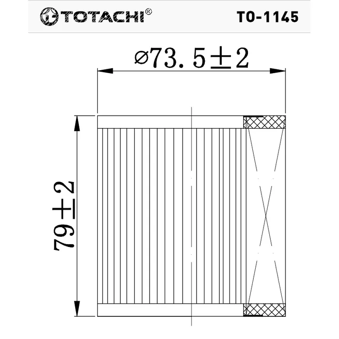 Фильтр масляный TOTACHI TO-1145 11 42 7 566 327 MANN HU 816x TOTACHI TO-1145