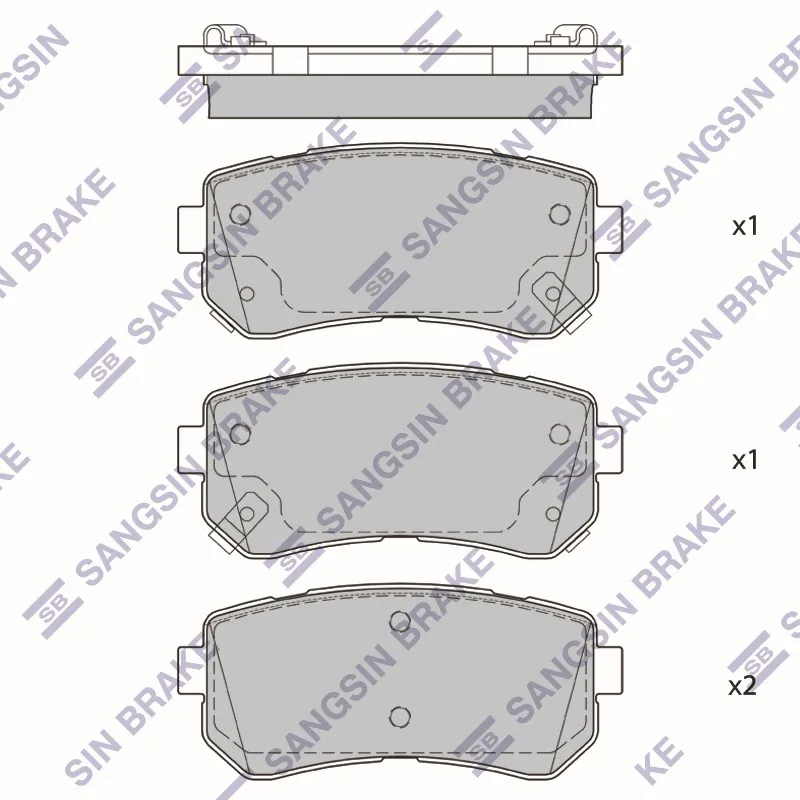 Колодки тормозные HYUNDAI SONATA 14-17 задние 14 HI-Q SP1684