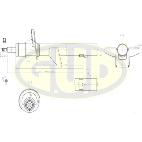 АМОРТИЗАТОР FRD MONDEO III 00-07 ЗАД G.U.D GSA339759