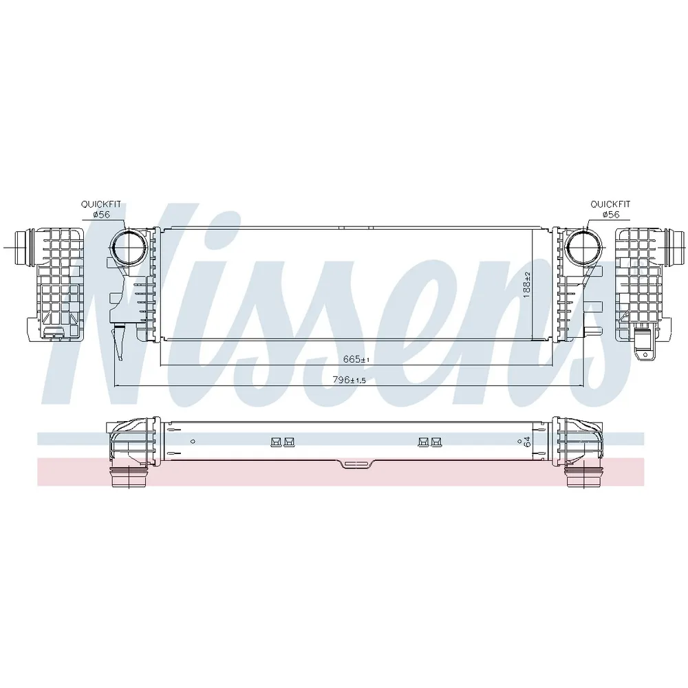 Интеркулер Mercedes V-Class W447 14- NISSENS 96017