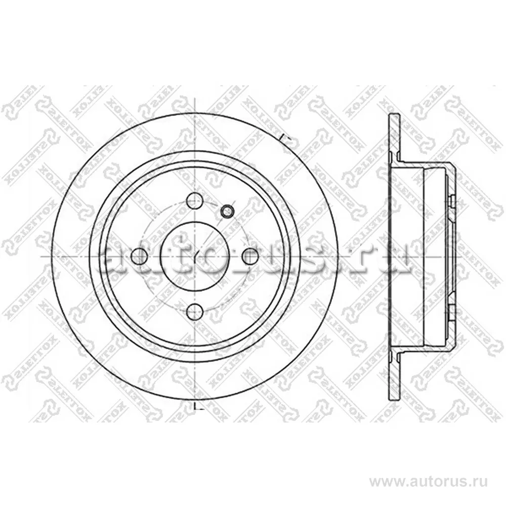 Диск тормозной задний BMW E21/E30 1.6-2.5 M10- 258X10/60.1 STELLOX 60201510_SX