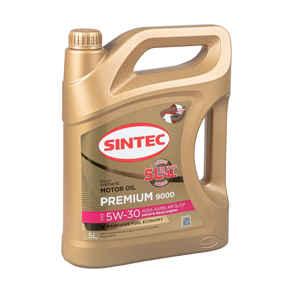 Масло моторное Sintec Premium 9000 5W-30 5 л 100997 Акция 5л по цене 4л