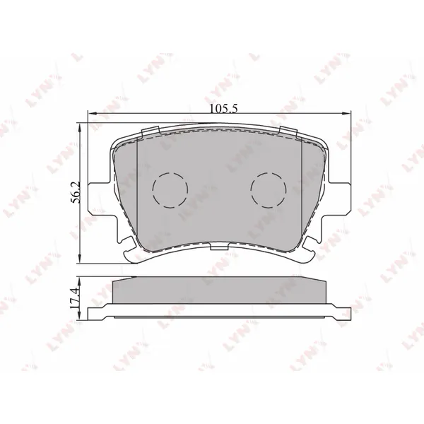 Колодки тормозные LYNXauto BD-1204