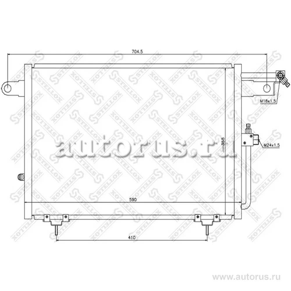 Радиатор конд. Audi 100 2 STELLOX 10-45007-SX