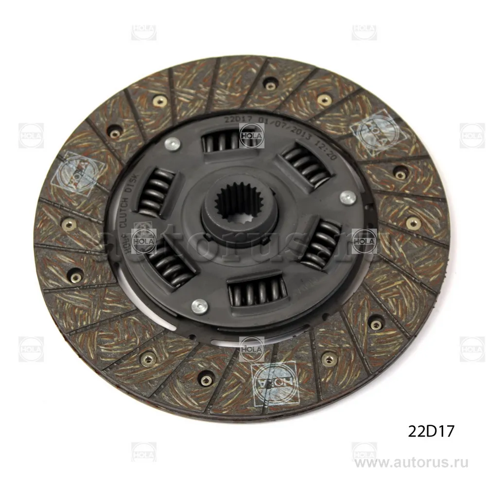 Диск сцепления LADA 2106, 2107i, Niva 2121, 4x4 (21214) 1.6-1.7 HOLA CHD221