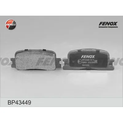 Колодки тормозные дисковые TOYOTA CAMRY, HIGHLANDER, 2.4-3.0, 96- ЗАДНИЕ FENOX BP43449