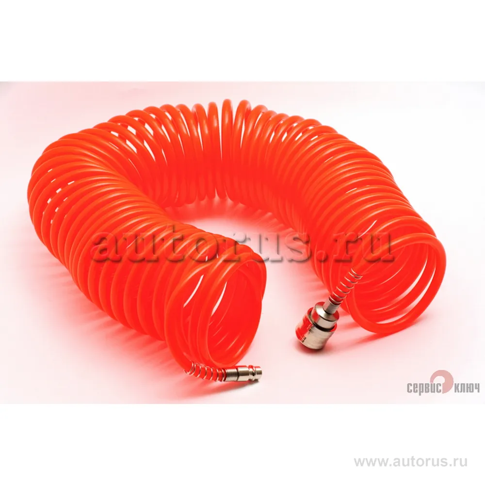 Шланг соединение рапид (EURO) 1/4"M;1/4"F, спиральный, d = 6.5 мм, D = 8 мм, длина 10 м Сервис ключ 70606
