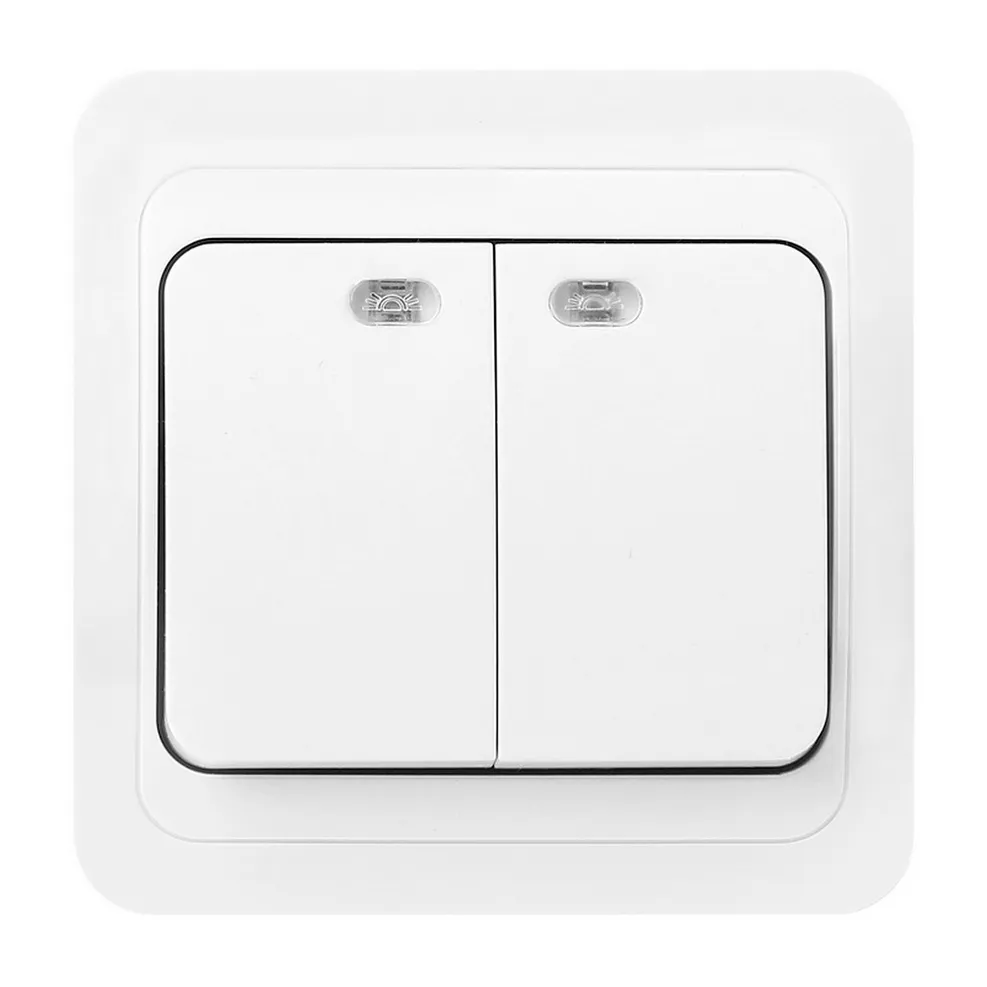 Выключатель 2-клавишный с индикатором 10а белый марс SMARTBUY SBE-02W-10-SW2-1