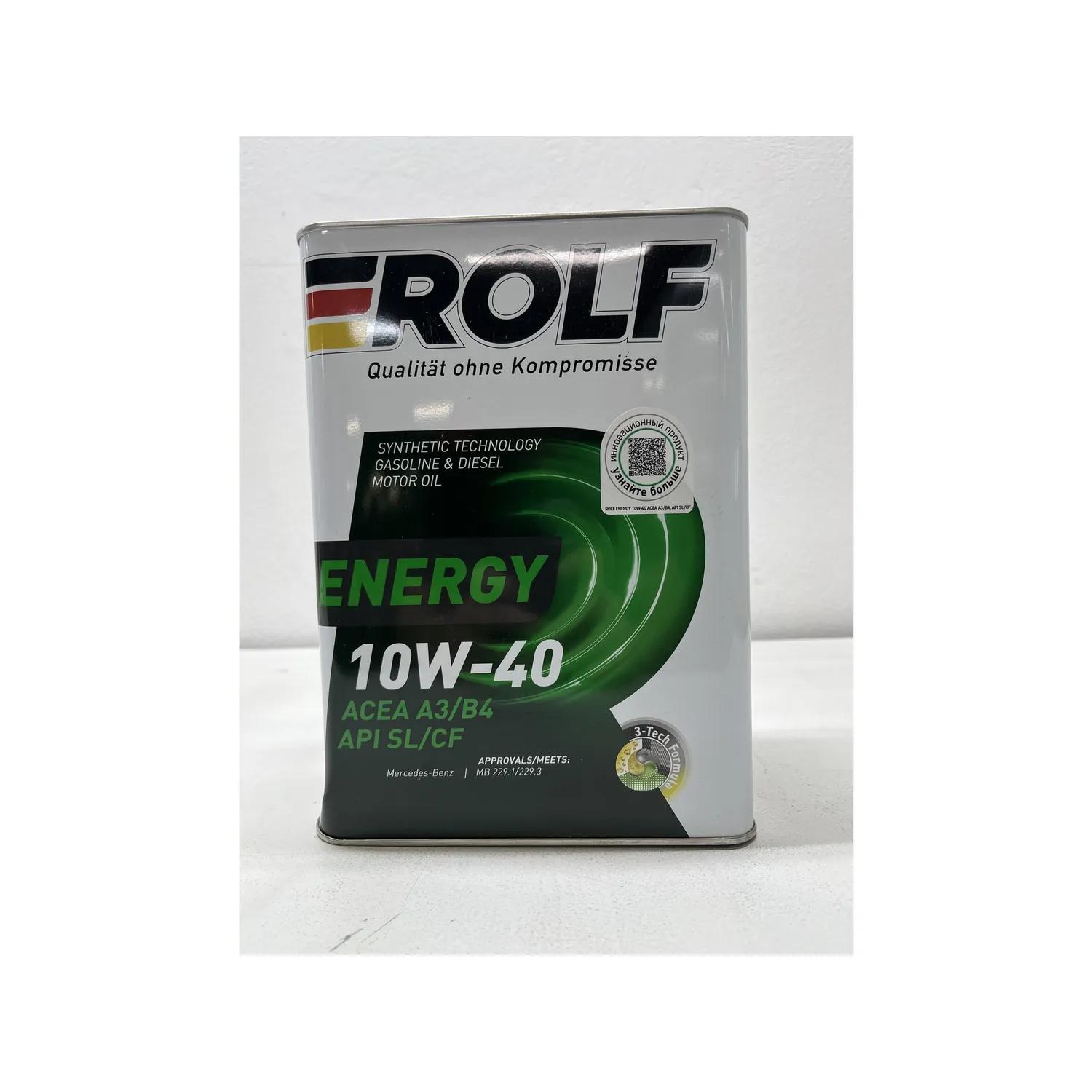 Масло моторное ROLF Energy SAE 10W-40 API SL/CF полусинтетика 4л 322227, Уценка