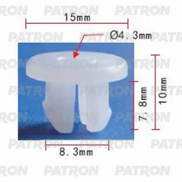 Фиксатор пластиковый GM,SUZUKI,HONDA,Mitsubishi применяемость: вставка PATRON P37-0721