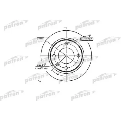 Диск тормозной задний CITROEN: XANTIA 93-98, XANTIA 98-03, XANTIA B PATRON PBD1122