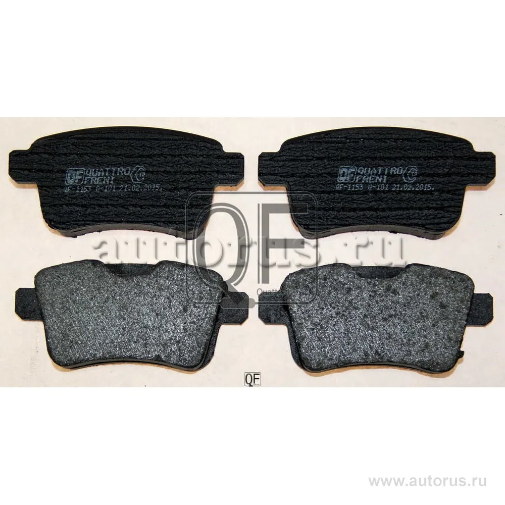 Колодки тормозные RR без датчика RENAULT KANGOO II 2008, QUATTRO FRENI QF65300