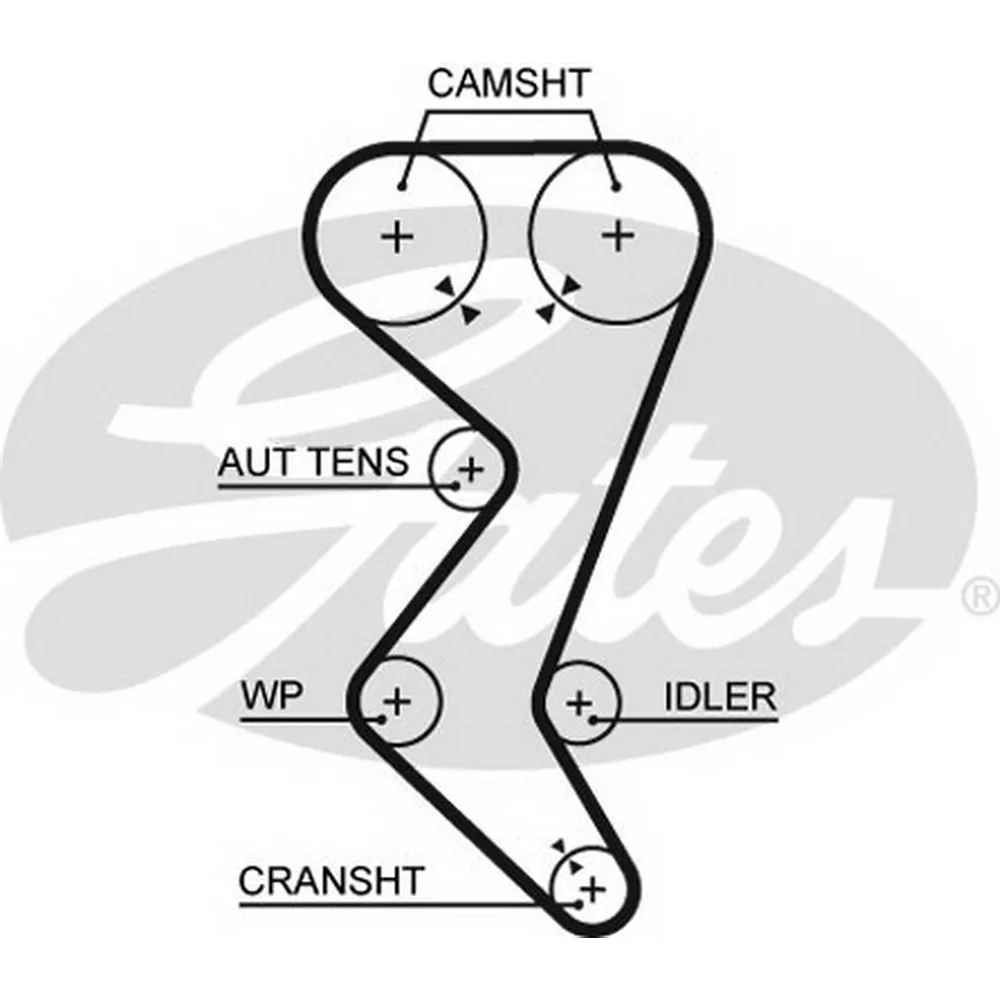 Ремень ГРМ CITROEN C4/PEUGEOT 206/307 mot.2.0L 16V 04-> GATES 5528XS