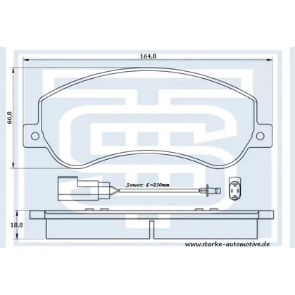 Колодки тормозные FORD TRANSIT передние STARKE 176-728